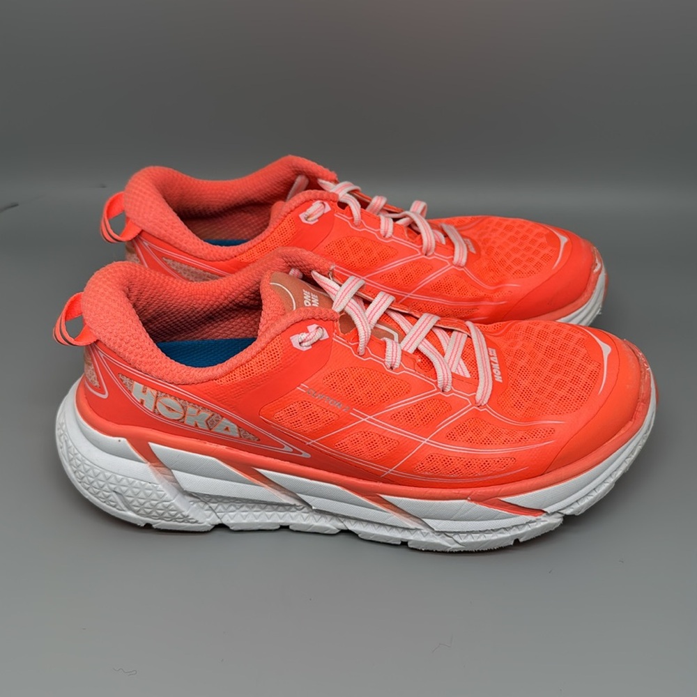 Hoka One One Bright Orange Athletic Shoes